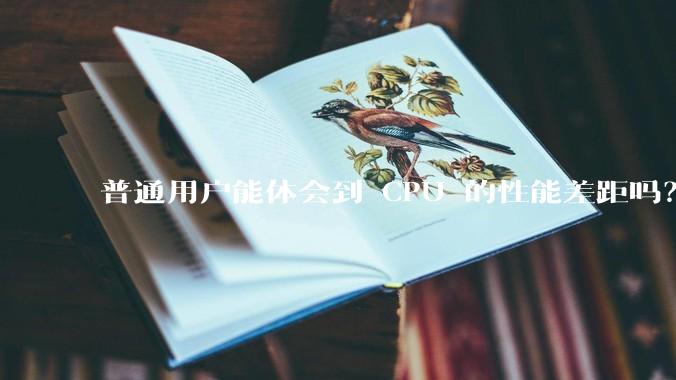 普通用户能体会到 CPU 的性能差距吗？
